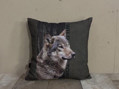 Wildzone kussen Wolf
